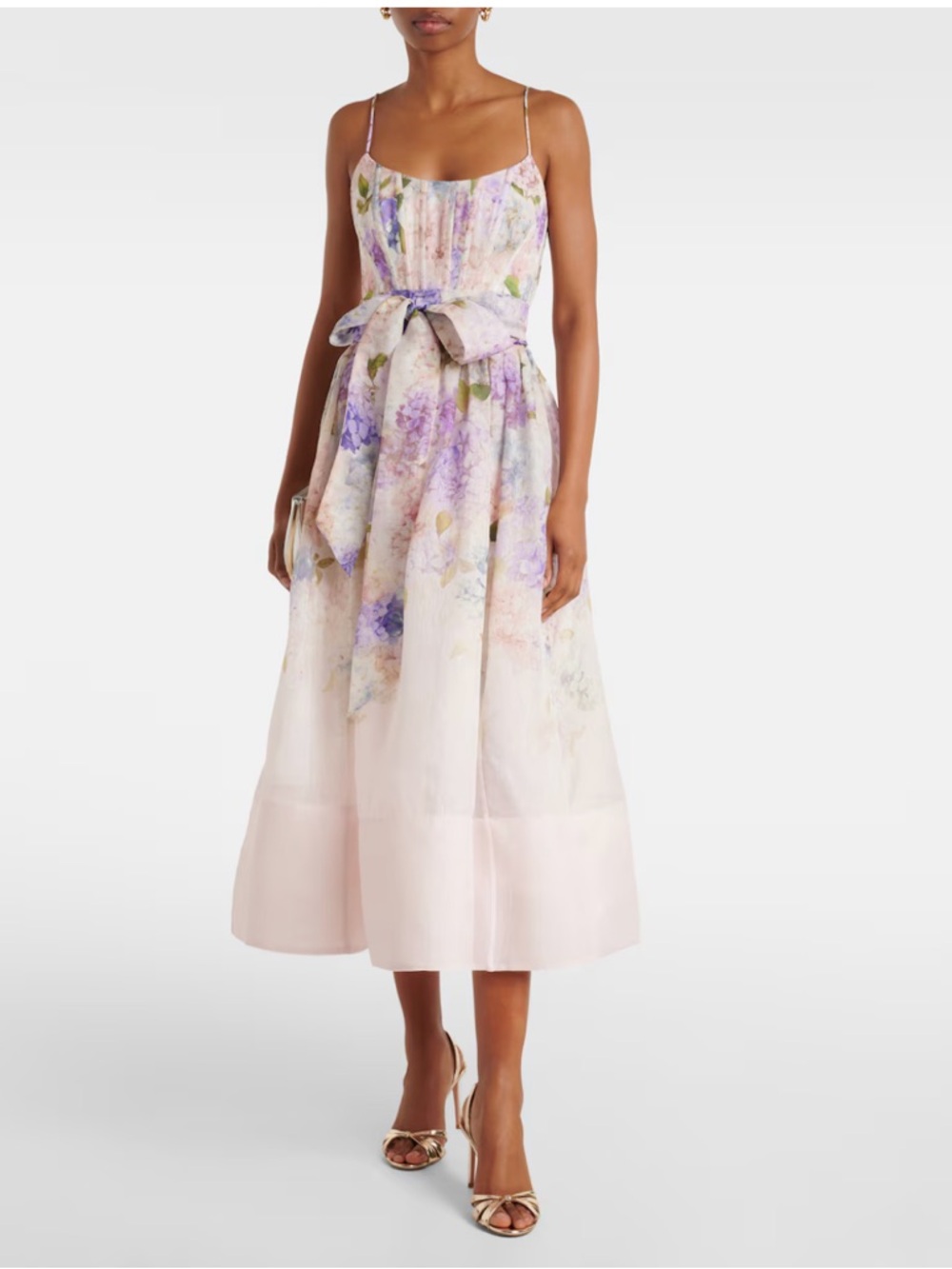 Zimmermann Dawning Corset Dress in Multi Hydrangea